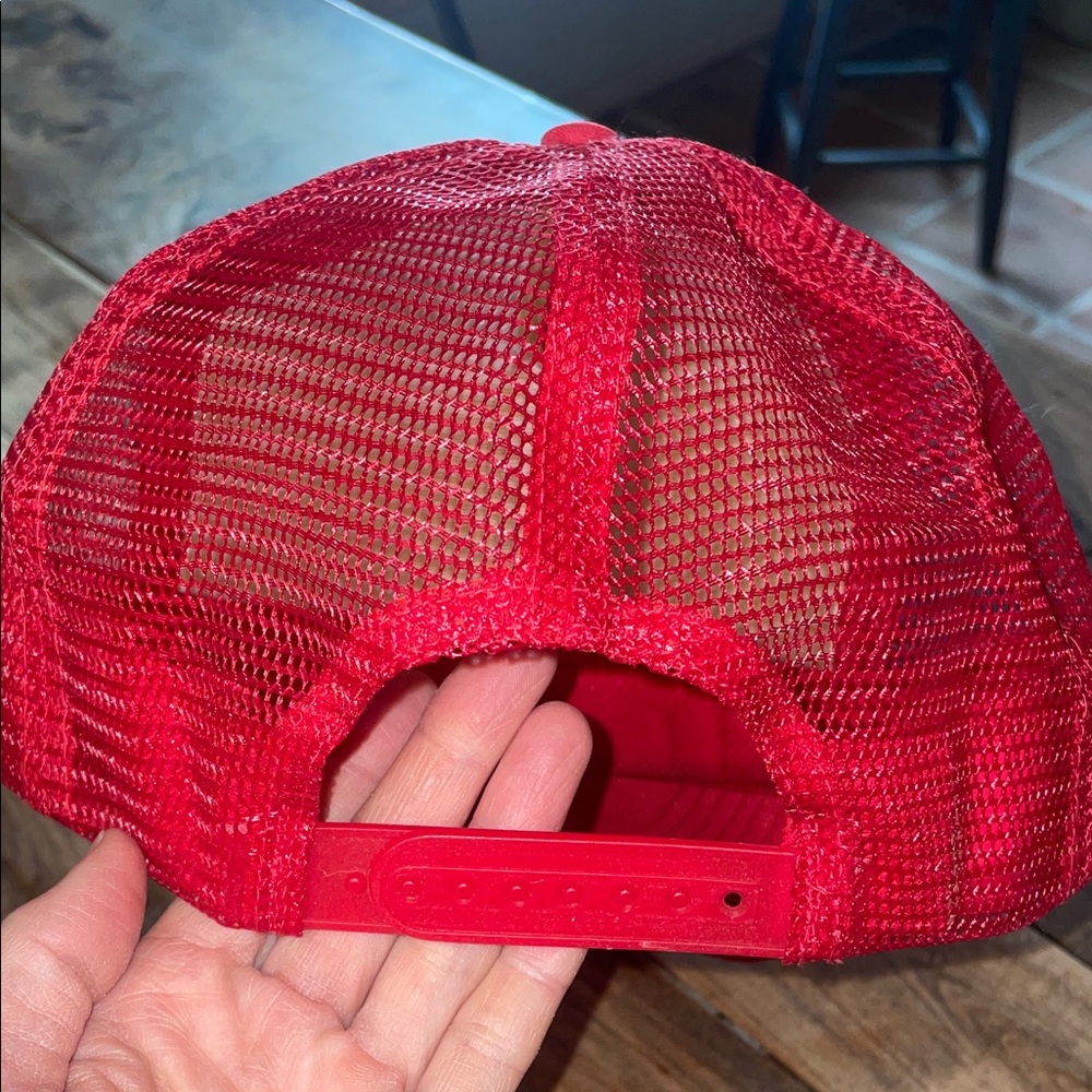 Vintage NISSIN trucker cap, US Mari e Corps Red hat, SnapBack - Picture 3 of 5